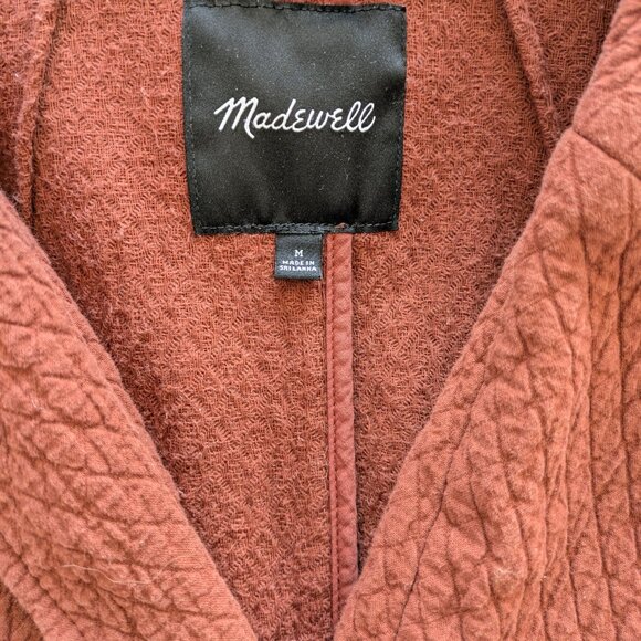 Madewell Quilted Blazer in Rust - Medium - Picture 3 of 3